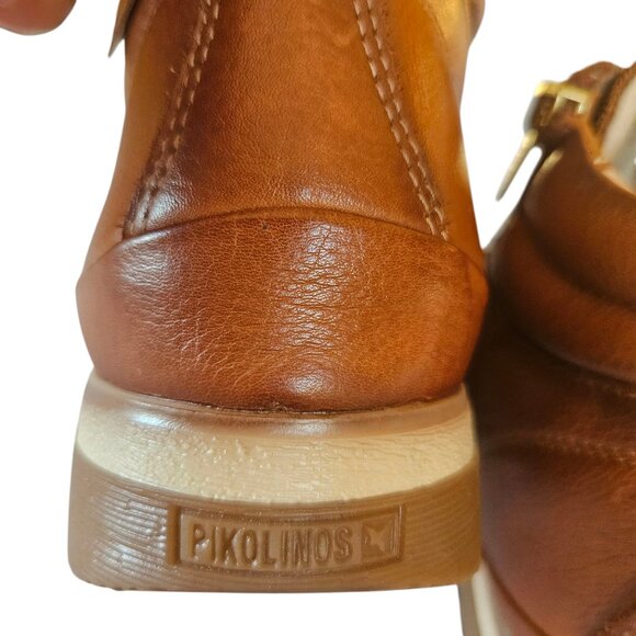 Pikolinos Vigo Brandy Lace-up Leather Ankle Boots Womens SZ 39 US 8.5 Brown - Picture 10 of 15